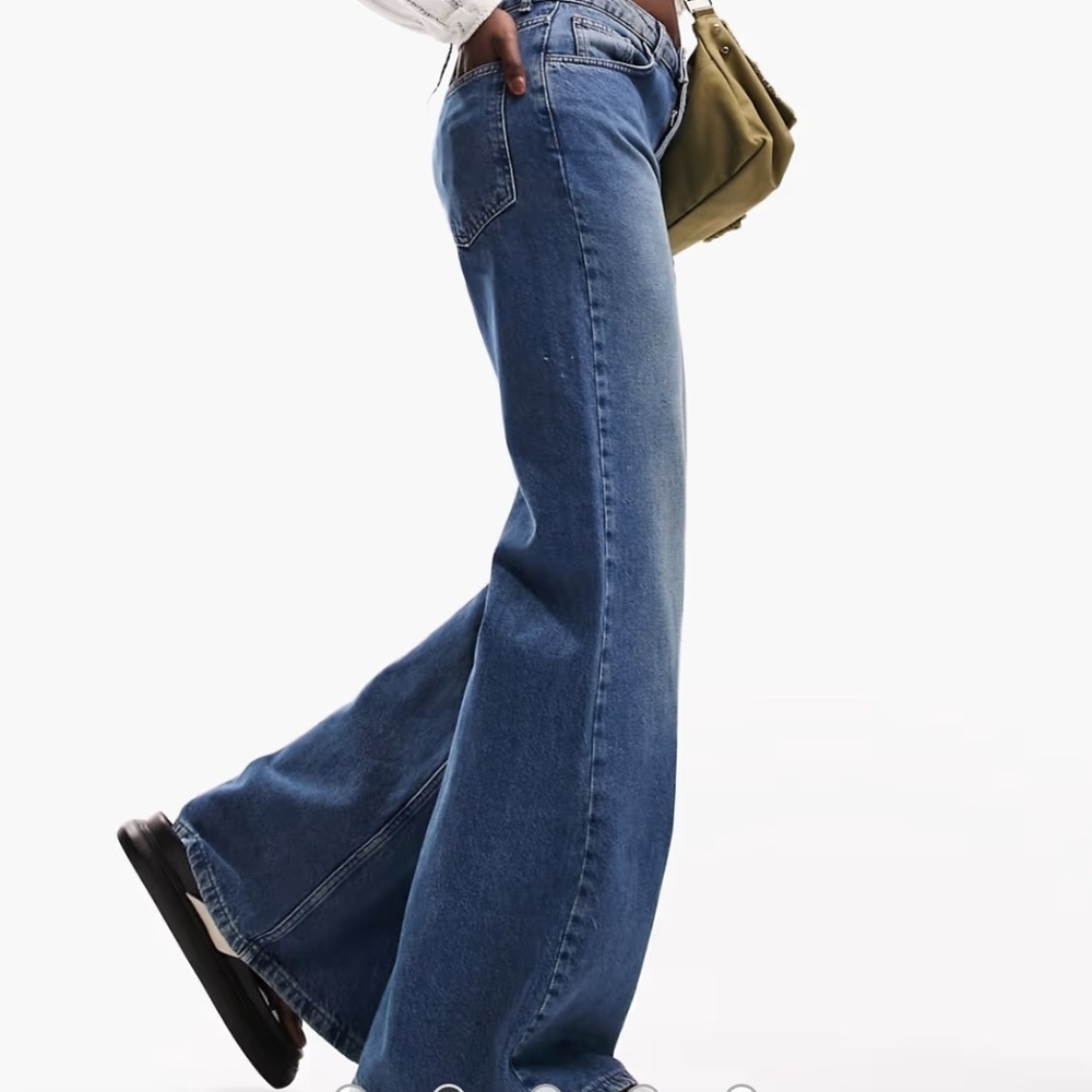 Asos Women's Wide Leg Rigid Jeans New Sz 34